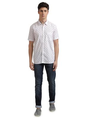 white printed casual shirt - 17768131 - Standard Image - 4