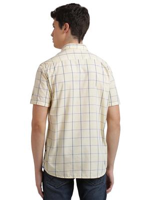 yellow checkered casual shirt - 17768144 - Standard Image - 3