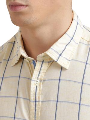 yellow checkered casual shirt - 17768144 - Standard Image - 5