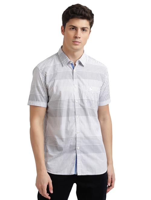 white checkered casual shirt - 17768158 - Standard Image - 1