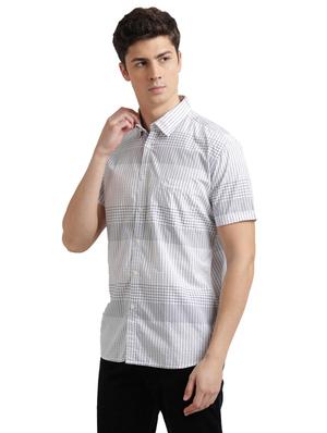 white checkered casual shirt - 17768158 - Standard Image - 2
