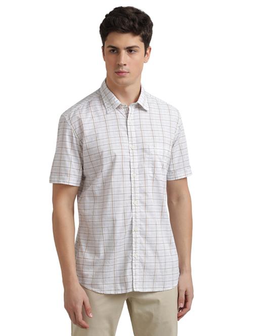 white checkered casual shirt - 17768171 - Standard Image - 1