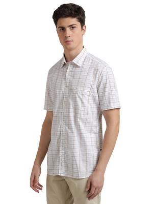 white checkered casual shirt - 17768171 - Standard Image - 2