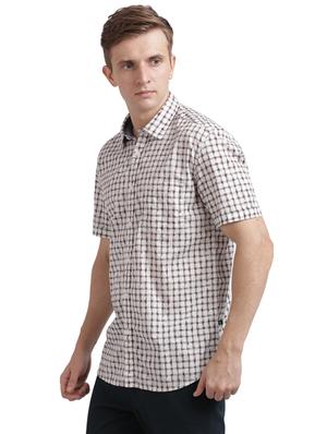 off white checkered casual shirt - 17768188 - Standard Image - 2