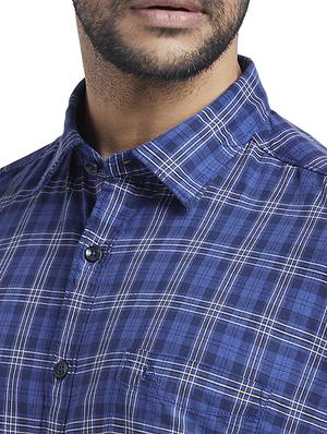 blue checkered casual shirt - 17768196 - Standard Image - 5