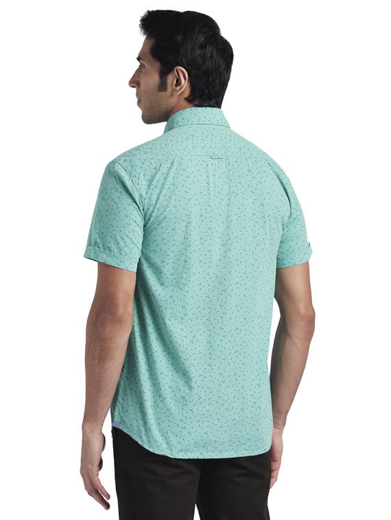 green printed casual shirt - 17768198 - Zoom Image - 3