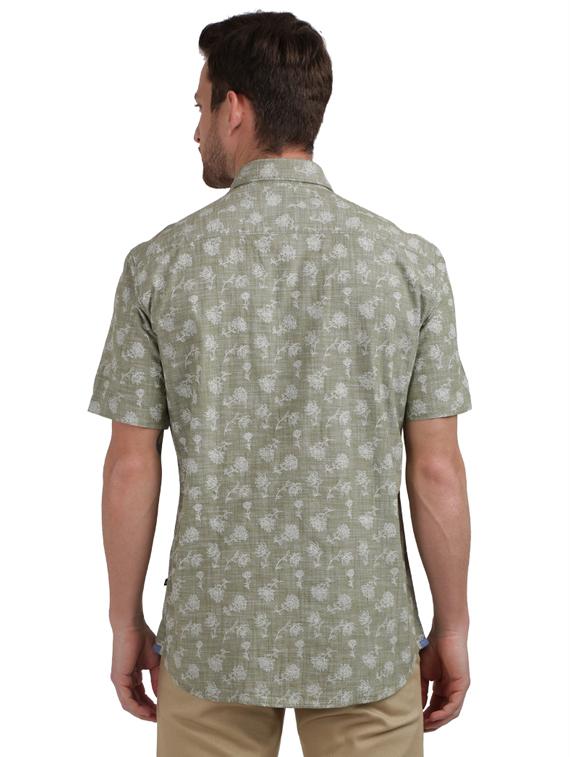 green printed casual shirt - 17768206 - Zoom Image - 3