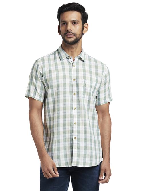 green checkered casual shirt - 17768222 - Standard Image - 1