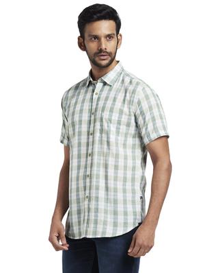 green checkered casual shirt - 17768222 - Standard Image - 2