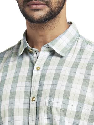 green checkered casual shirt - 17768222 - Standard Image - 5