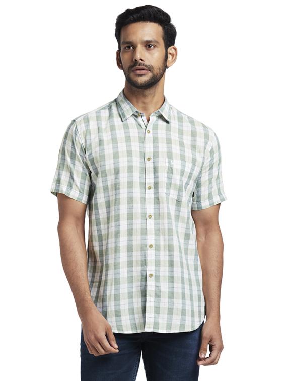 green checkered casual shirt - 17768222 - Zoom Image - 1