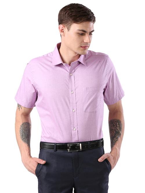 purple solid formal shirt - 17768249 - Standard Image - 1