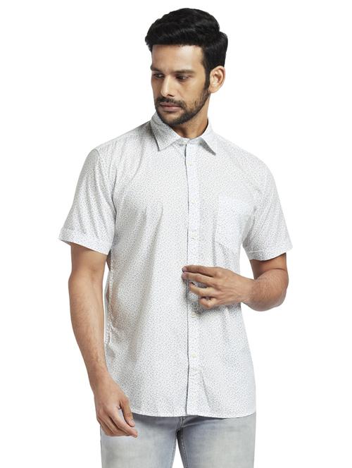 white printed casual shirt - 17768256 - Standard Image - 1