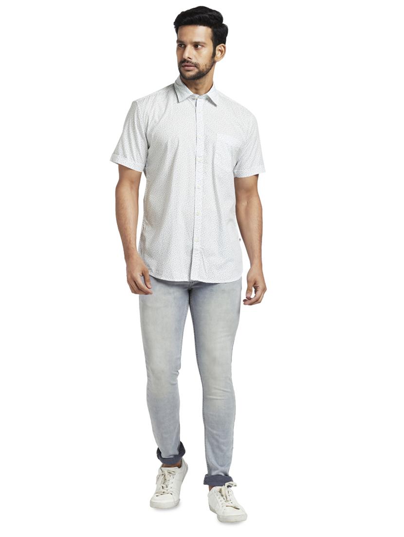 white printed casual shirt - 17768256 - Zoom Image - 4