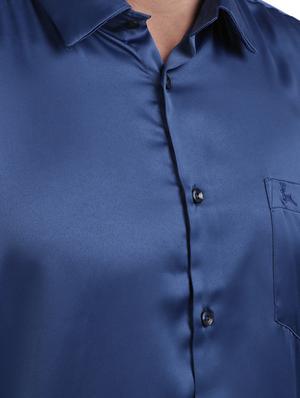 blue solid casual shirt - 17768278 - Standard Image - 5