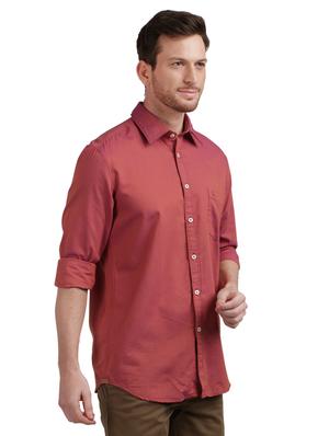 red solid casual shirt - 17768280 - Standard Image - 2