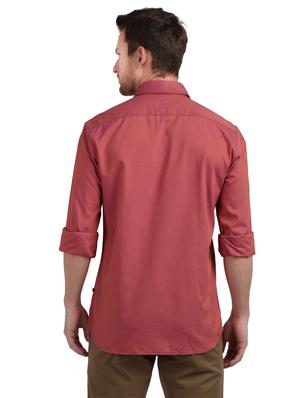 red solid casual shirt - 17768280 - Standard Image - 3
