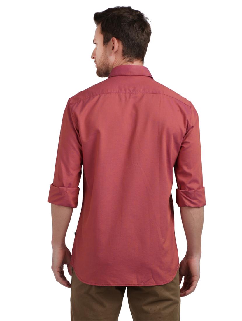 red solid casual shirt - 17768280 - Zoom Image - 3