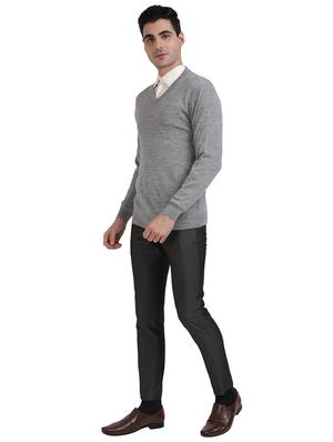 grey solid acrylic pullover - 17768313 - Standard Image - 4