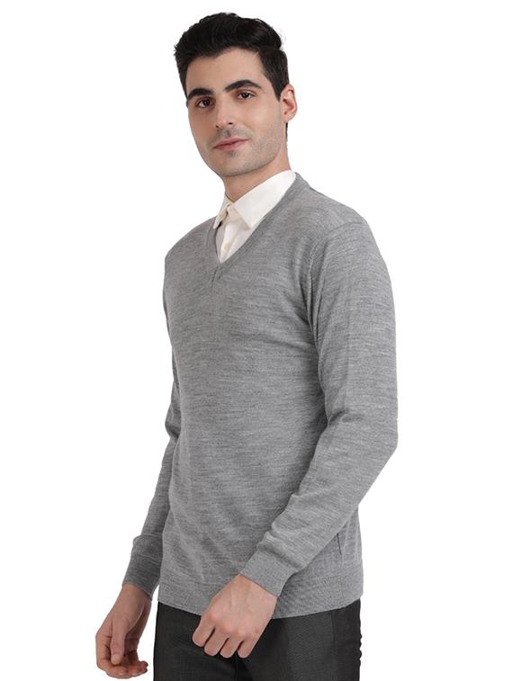 grey solid acrylic pullover - 17768313 - Zoom Image - 2