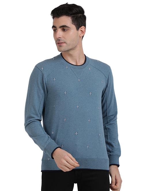 green printed acrylic pullover - 17768318 - Standard Image - 1