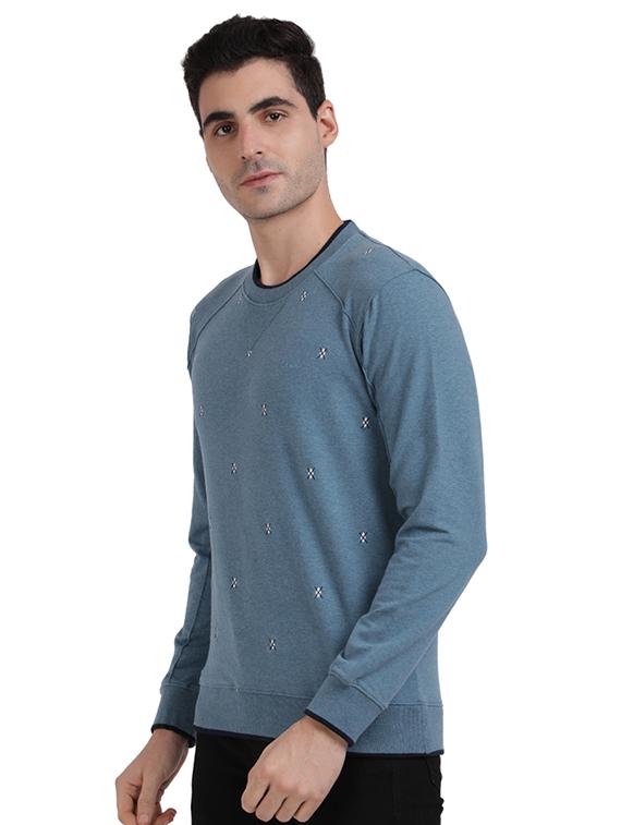 green printed acrylic pullover - 17768318 - Zoom Image - 2