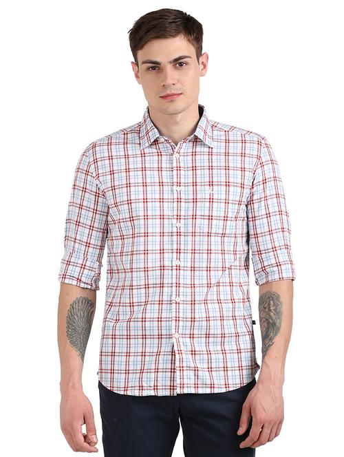 white checkered casual shirt - 17768323 - Standard Image - 1
