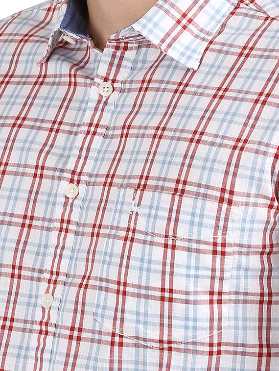 white checkered casual shirt - 17768323 - Zoom Image - 5