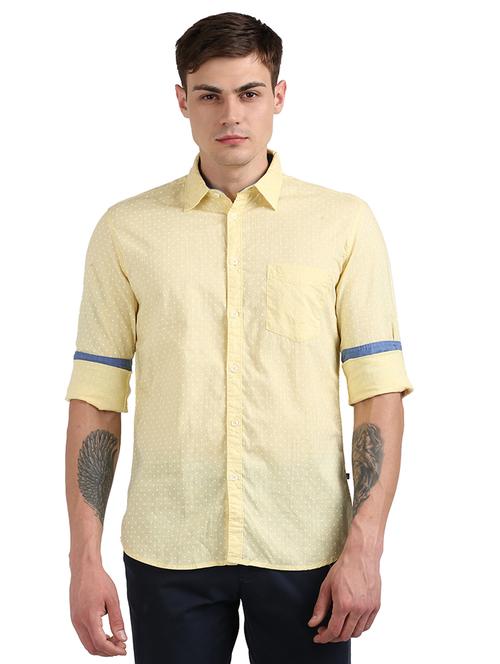 yellow printed casual shirt - 17768330 - Standard Image - 1