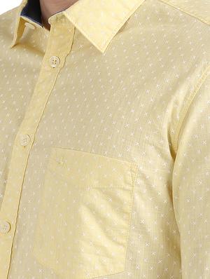 yellow printed casual shirt - 17768330 - Standard Image - 5