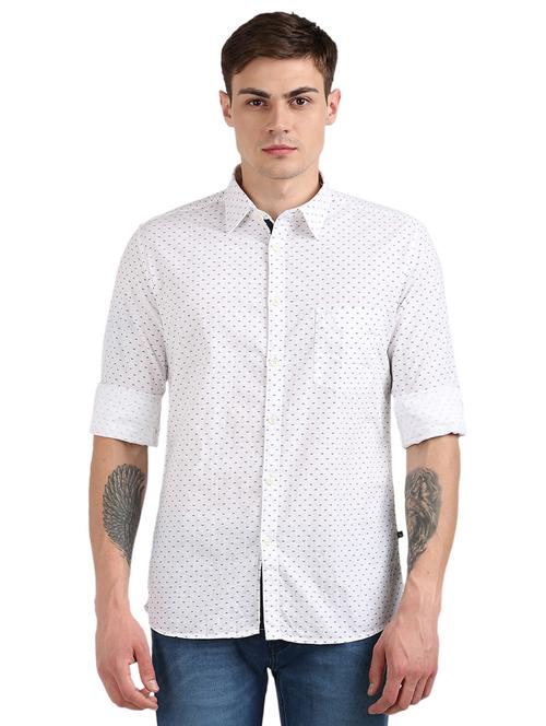 white printed casual shirt - 17768337 - Standard Image - 1