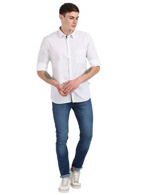 white printed casual shirt - 17768337 - Standard Image - 4