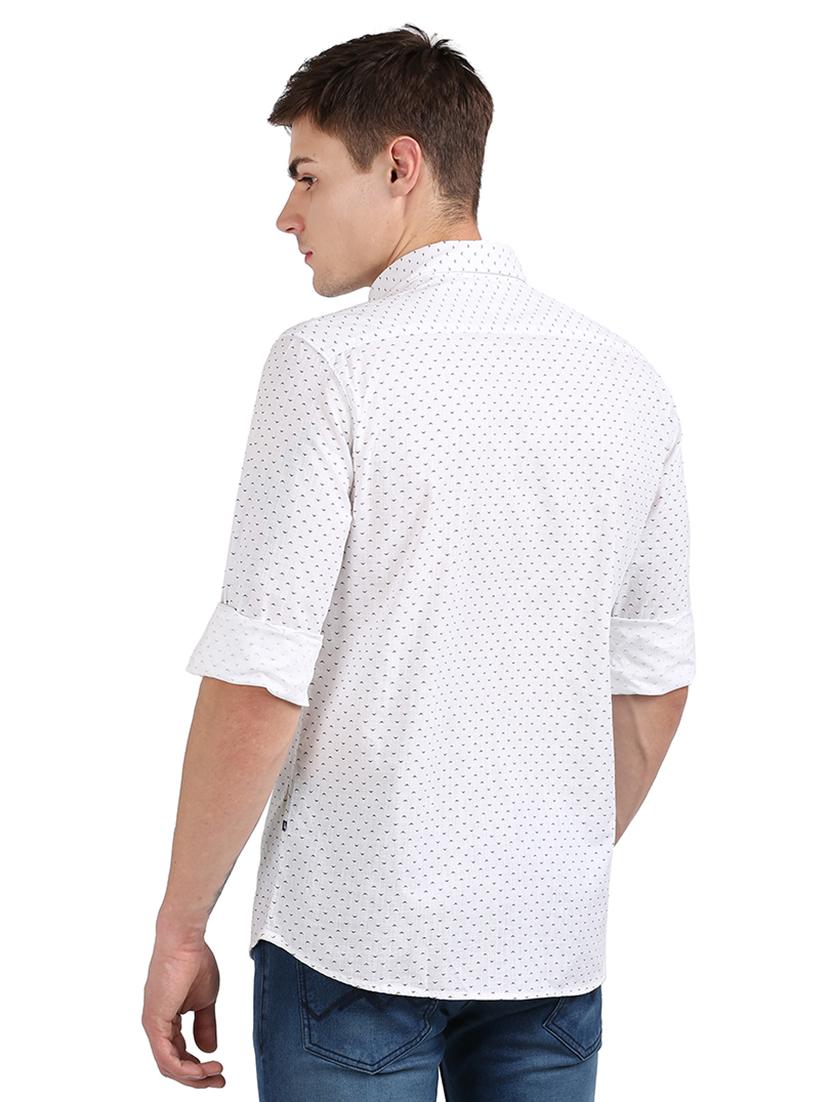 white printed casual shirt - 17768337 - Zoom Image - 3