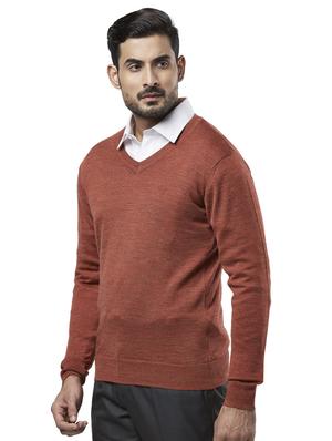brown solid wool pullover - 17768340 - Standard Image - 2