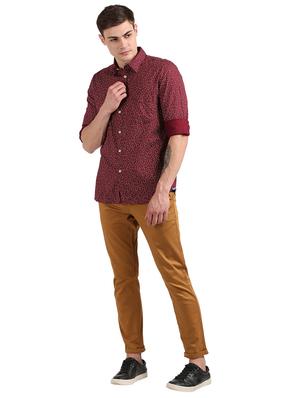 maroon printed casual shirt - 17768349 - Standard Image - 4