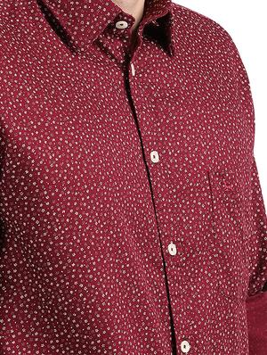 maroon printed casual shirt - 17768349 - Standard Image - 5