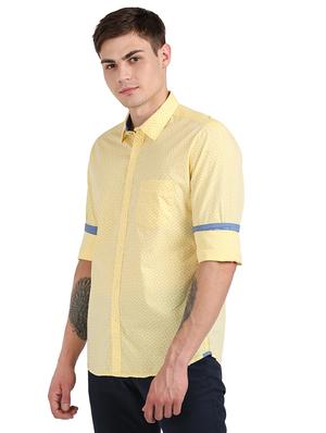 yellow printed casual shirt - 17768357 - Standard Image - 2