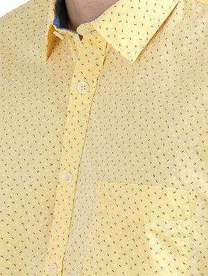 yellow printed casual shirt - 17768357 - Standard Image - 5