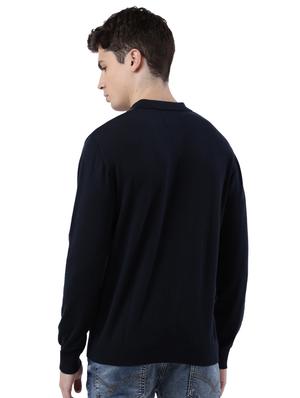 navy blue checkered pullover - 17768363 - Standard Image - 3