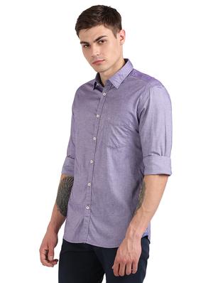 purple solid casual shirt - 17768368 - Standard Image - 2