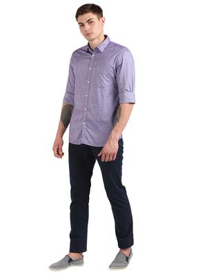 purple solid casual shirt - 17768368 - Standard Image - 4