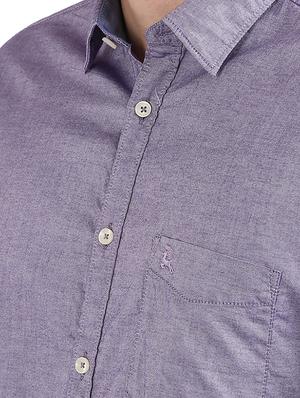 purple solid casual shirt - 17768368 - Standard Image - 5