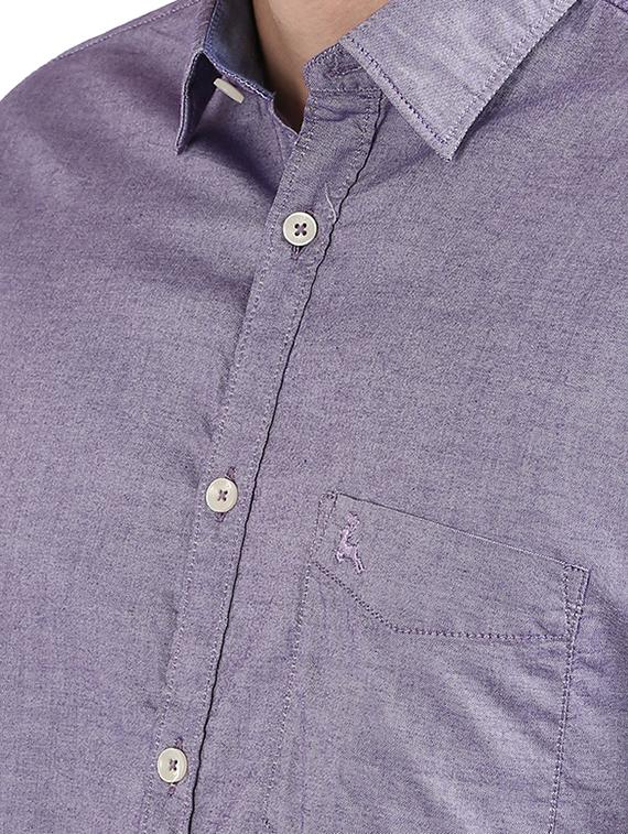 purple solid casual shirt - 17768368 - Zoom Image - 5