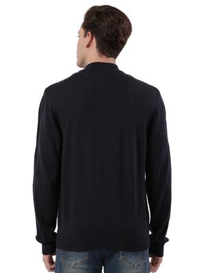 navy blue solid acrylic pullover - 17768372 - Standard Image - 3