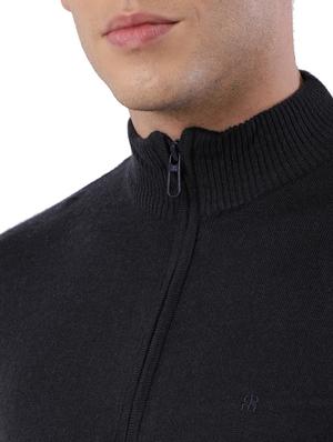 navy blue solid acrylic pullover - 17768372 - Standard Image - 5