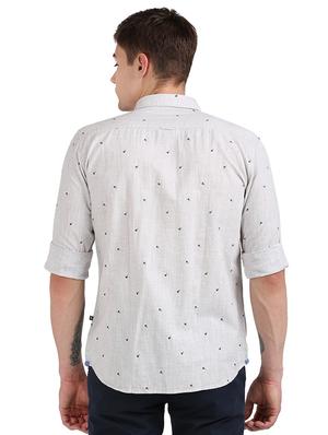 grey printed casual shirt - 17768386 - Standard Image - 3