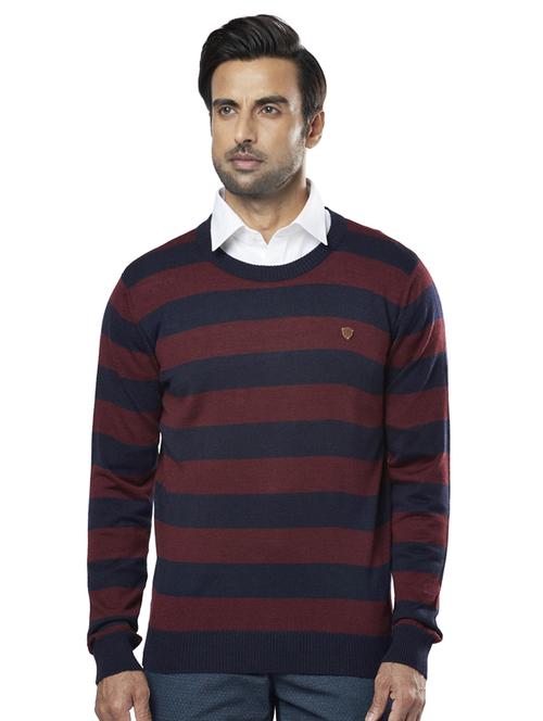 blue striped acrylic pullover - 17768395 - Standard Image - 1