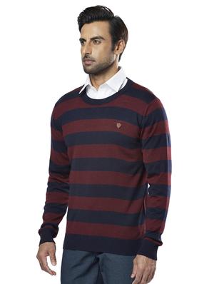 blue striped acrylic pullover - 17768395 - Standard Image - 2