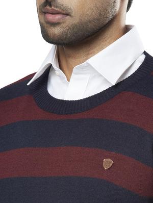 blue striped acrylic pullover - 17768395 - Standard Image - 5