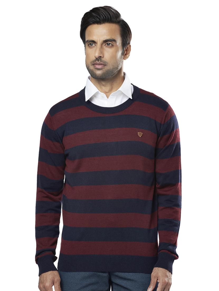 blue striped acrylic pullover - 17768395 - Zoom Image - 1
